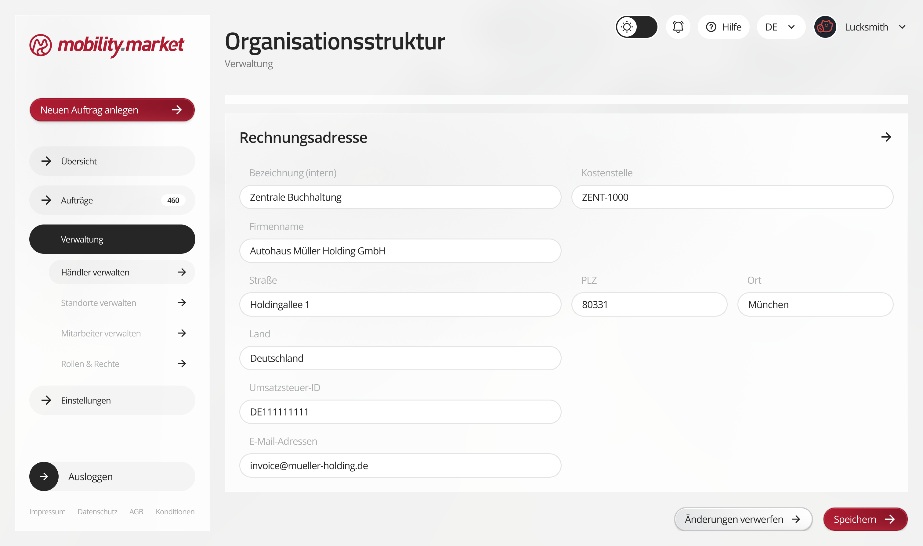 Alle Vorgänge,  eine Rechnung